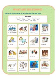 English Worksheet: What are they doing II