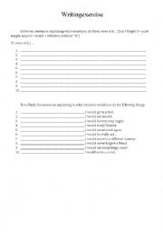 English Worksheet: Practice the Second Conditional!!