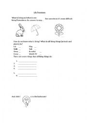 English Worksheet: Life processes worksheet