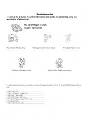 English Worksheet: Showing possession