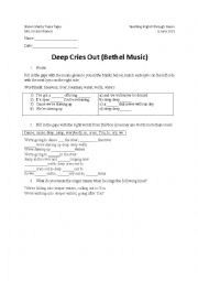 English Worksheet: Deep Cries Out - Worksheet