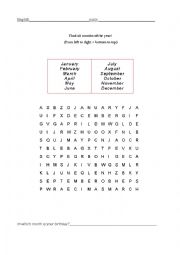 English Worksheet: Months of the year riddle