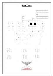 English Worksheet: Past Tense - Criss Cross