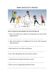 English Worksheet: movie activity