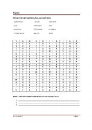 English Worksheet: alphabet soup