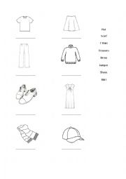 English Worksheet: Clothes worksheet