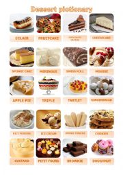 English Worksheet: Dessert Pictionary
