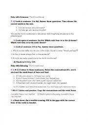 English Worksheet: Help with grammar  Third conditional