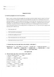 English Worksheet: 1st adolescents diagnostic actv