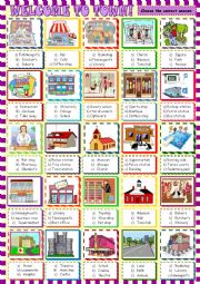 English Worksheet: Welcome to town :multiple choice activity for young learners