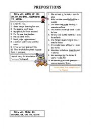 English Worksheet: prepositions -various ones-