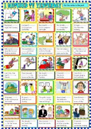  I watched TV yesterday:Past simple , regular verbs for young learners
