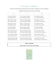 English Worksheet: To be going to Rule
