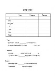 English Worksheet: To be - Notes