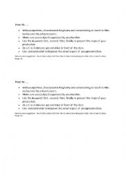 English Worksheet: Oral Challenge (How to...)
