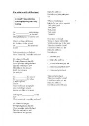 English Worksheet: Song Im with you