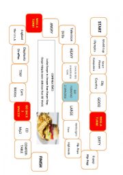 English Worksheet: Comparative Adjectives Board Game