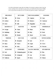 English Worksheet: Play with jobs