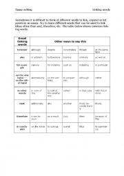 English Worksheet: Useful linking words for argumentative essay