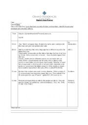 English Worksheet: Class Planner begginer class