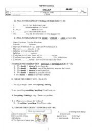 English Worksheet: english exam