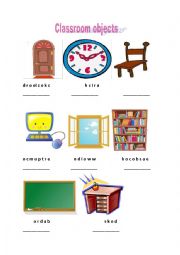 English Worksheet: Classroom Objects