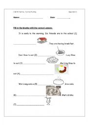 English Worksheet: Fill in the blanks - Food