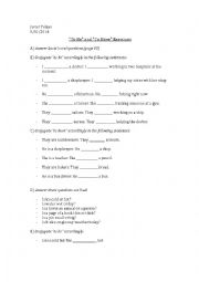 English Worksheet: To be and To Have