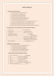 English Worksheet: Have to