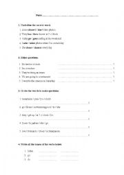 English Worksheet: test for flyers  