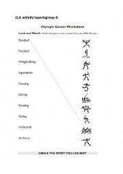 Worksheets theme sports (CLIL)