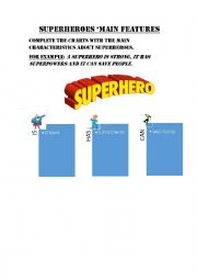 English Worksheet: Superheroes