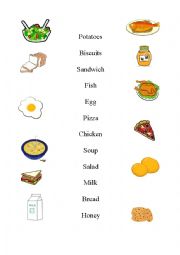 English Worksheet: Foof for breakfast/lunch