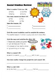Weather Review Worksheet