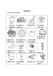 English Worksheet: adjectives