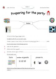 preparing for a party