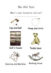 English Worksheet: The old toys