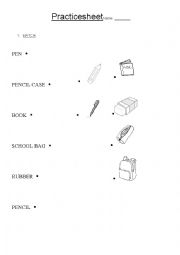 English Worksheet: Practice sheet biginners