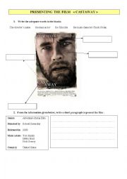 English Worksheet: Presenting the film Castaway