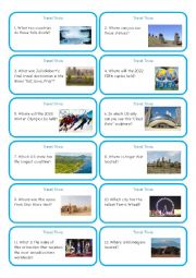 English Worksheet: Travel Trivia