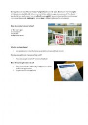 English Worksheet: real estate
