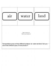 English Worksheet: Transport surfaces: Air, Water and Land