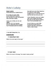 Hobos Lullaby Song Activity