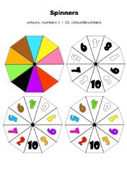 Spinner - numbers, colours