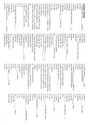 English Worksheet: A year control work for 6-th form