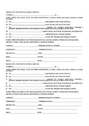 English Worksheet: TEST: SCHOOL STAFF AND SUBJECTS 