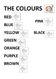 English Worksheet: The Colours