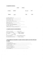 English Worksheet: The family and possessive adjectives