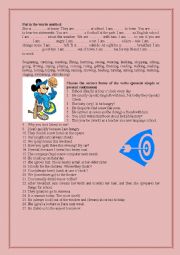 English Worksheet: present simple and continuous