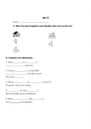 English Worksheet: Jobs